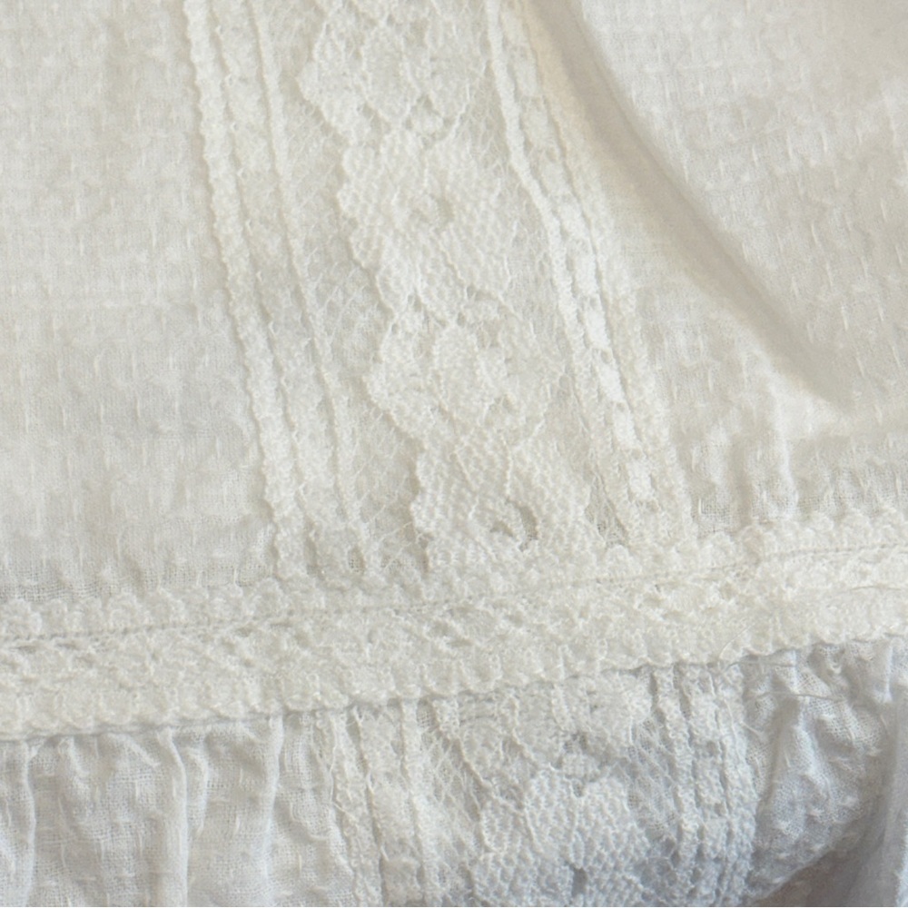 🆕 Avec Les Filles White 🤍Tiered Lace Maxi Skirt L 💖Boho Luxe Cottage 💝NWT - Picture 15 of 16
